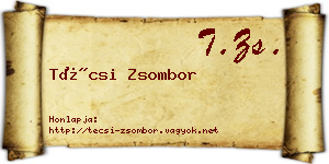 Técsi Zsombor névjegykártya