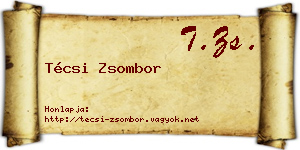 Técsi Zsombor névjegykártya