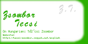 zsombor tecsi business card